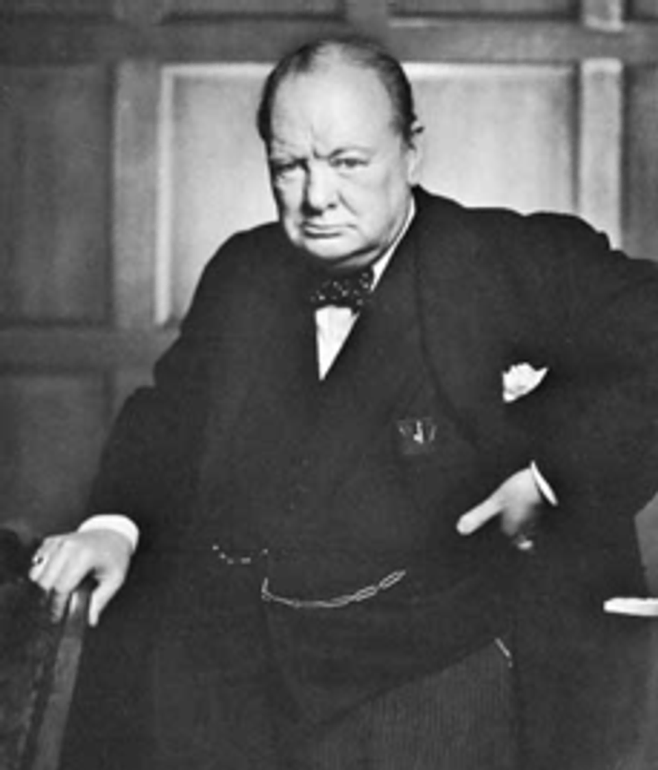 A portrait of Winston Churchill in 1941 during World War II