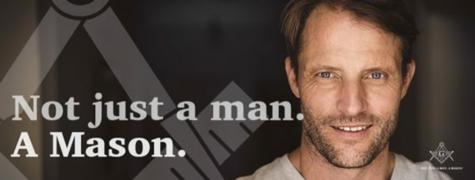A Facebook Banner from the Scottish Rite, NMJ’s “Not Just a Man. A Mason.” campaign