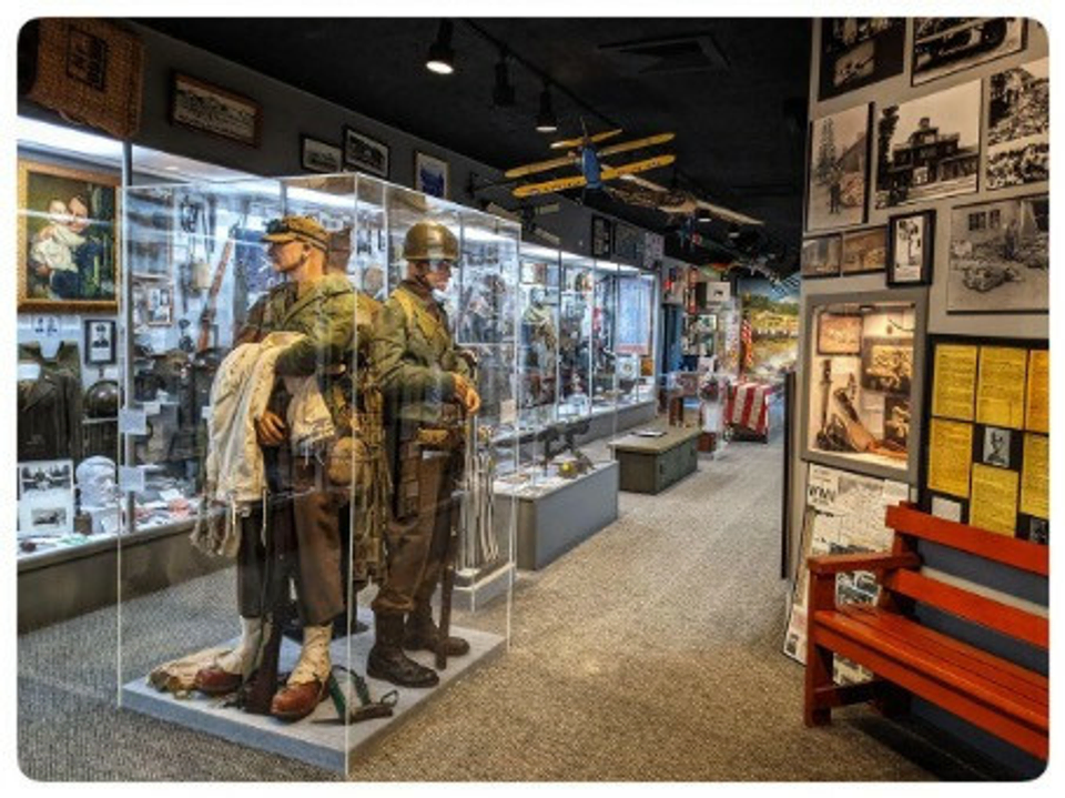 A military museum display
