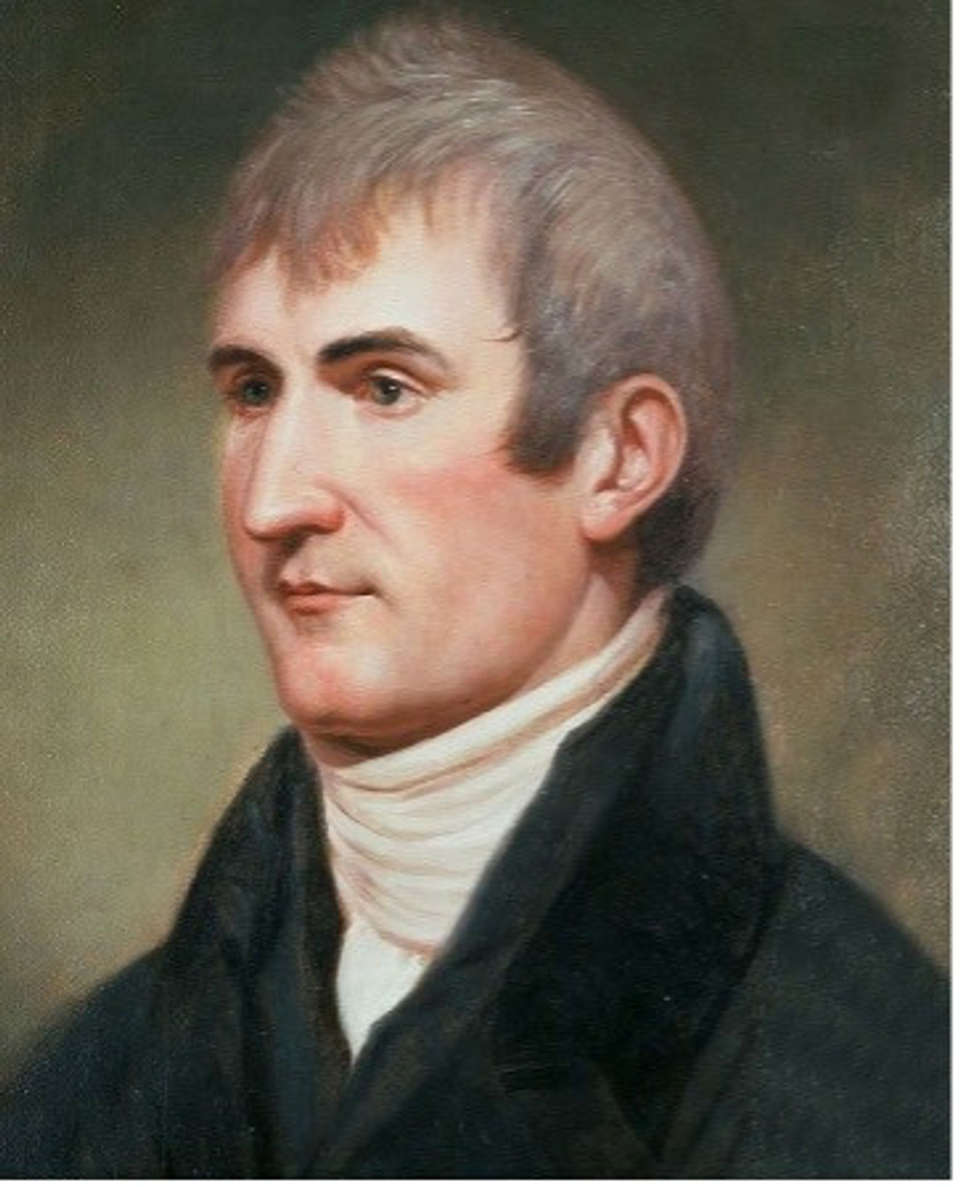 A painted portrait of Meriwether Lewis