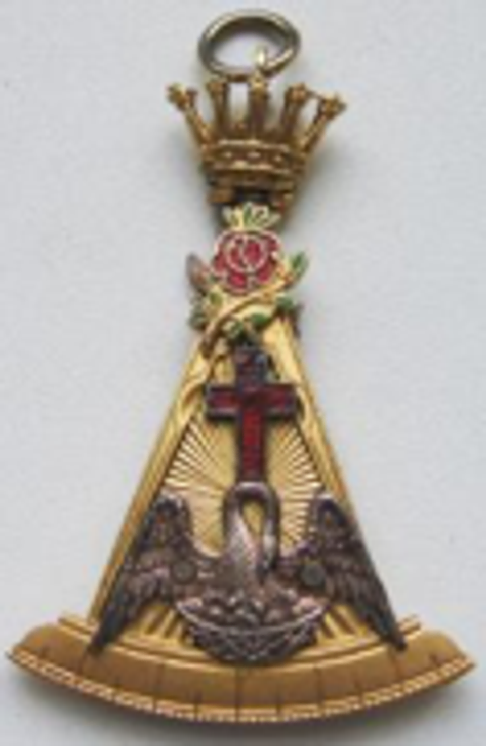 An 18° jewel containing symbols of the ritual