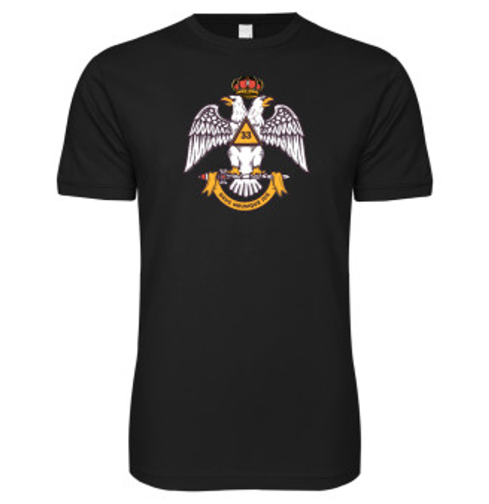 Contemporary Scottish Rite double-headed eagle t-shirt