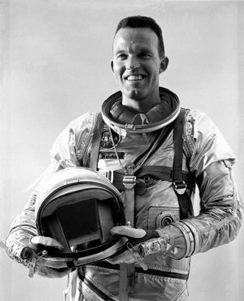 A Young Colonel Leroy “Gordo” Gordon Cooper, Jr. in his space uniform